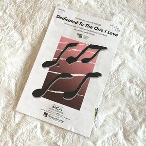 5/$25 'Dedicated To The One I Love' Pop Hit Vocal Arrangement Music Sheets
